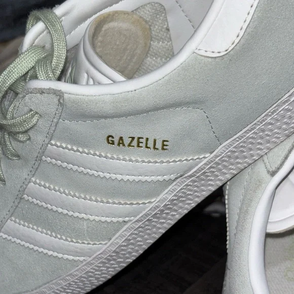 adidas Gazelle Women's Sneakers in White and Mint - Picture 9 of 11
